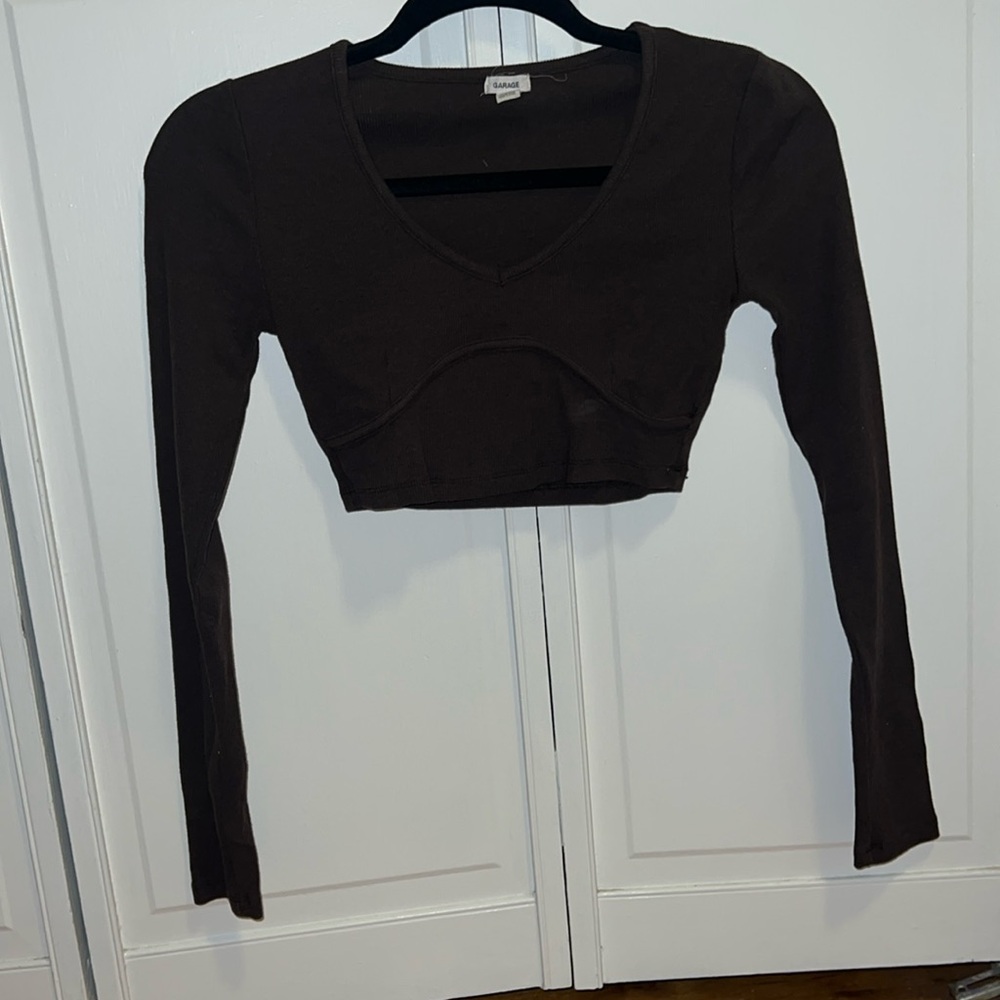 Brown crop top